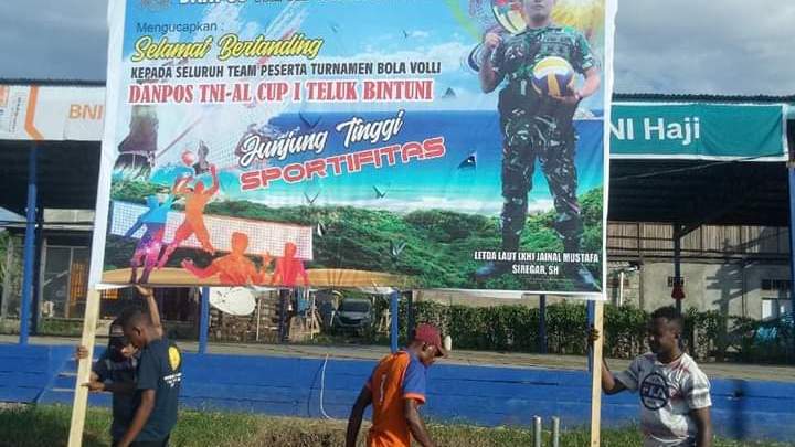 5 Hari Lagi Panitia Turnamen Bola Volley DAN POS TNI AL Bintuni Tutup Pendaftaran